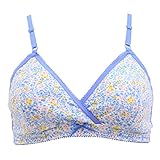 犬印 INUJIRUSHI フラワープリントハーフトップ(BU-ブルー、LL)