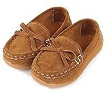 F's MAUMU 子供 くつ キッズ シューズ ローファー スエード タイプ (16.0cm, ブラウン)