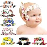 ベビーガールズヘッドバンドand Bowターバンコットン伸縮性ヘアバンド新生児幼児ヘッドラップ US サイズ: one size カラー: マルチカラー