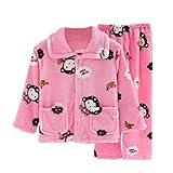 フランネルキッズパジャマソフトSleepsuitかわいい猿のベルベットパジャマNightcloth
