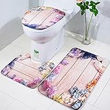 バスルームマットセット、バスマット+台座マット+トイレシートマット3pcs / set ( Color : 5 )