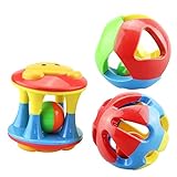 (トイホーム)Toy home カラフルチャイムボール　熊＋ボール（2個いり）　ベビー知育玩具