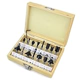 XtremepowerUS Woodworking 1/4-Inch shank Carbide-tipped Router Bit Set, 15-Piece [並行輸入品]