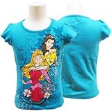 Disney ディズニー プリンセス きらきら Tシャツ ブルー 6才