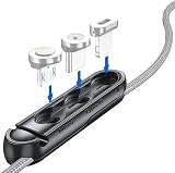 マグネット充電ケーブル用コネクタ収納ホルダー ライトニング Type-C micro USB 磁石 コネクタ 先端 充電 ケーブル 固定 Cosmic3C LC04
