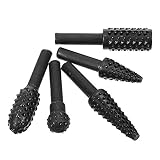Sndy 5ピース 6.3 mm ラウンドシャンクロータリーファイルカッター木工研削ドリルビット