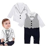Deris ベビー フォーマルスーツ　ベビー 　ロンパース　長袖　キッズ カバーオール　子供服 ベビー服 カバーオール 男の子 お正月 初節句 端午の節句 百日祝い お食い初め お宮参り (95cm,
