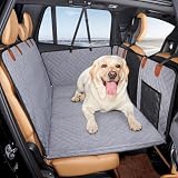 Cavoyo【2026汎用版 全車種】犬用車シートカバー 空間拡張 ペットドライブシート ボックス 後部座席 大型犬 ベッド 防水・滑り止め・水洗い可能 丈夫 汎用 可視メッシュ窓 リード ハーネス付き 傷つきにくい 取り付け簡単 折り畳み式 旅行 キャンプ アウトドア 犬を車に乗せるグッズ 軽自動車 防水 夏 132x63cm 2色 (グレー)