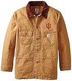 NCAA Indiana Hoosiers Boy 's Weathered Chore Coat M ブラウン
