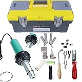 H&Bツール 1600W プラスチック 溶接機キットホットエアガン 完全なツールセットハンドヘルドトーチ溶接機のピストルとフローリングバタフライ修復溶接キットキャリーケース