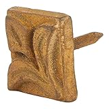 A29 Hand Forged Iron Square Lily Cloves/Nails, Rust Finish, Set of 4 [並行輸入品]