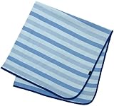 アンナニコラ 日本製 3重ガーゼおくるみケットボーダー ブルー I703