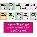 Korea Home Deco 10pcsスーパーHuge猫ウォールステッカーライトスイッチデコレーションデカールアート壁画ベビーキッド子供保育園幼稚園部屋