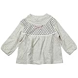 《秋冬春対応》(日本製) Pample Mousse(パンプルムース) 40/40接結天竺とラッセルレースオーバーブラウス 90cm/IV NO.DP-73212