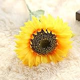 造花 ひまわり造花 人工花 枯れない花 シングルフラワーヘッド オフィス 家の装飾 人工観葉植物 インテリア 結婚式 お祝い 撮影 飾り ギフトなどにお勧め SDDFOR (1本)