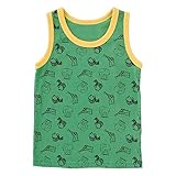 (チャックル) chuckle アニマル柄ランニングシャツ グリーン 80cm P3436-80-70