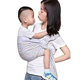 kangaroobaby 新生児 ベビー 抱っこ紐 スリーピングサポート ( 新生児~3歳 ) サイズ調節可能 な抱っこひも (藍地クリーム花)