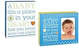 Blue And White Baby Inspirational Wood Signs by Blossoms & Buds [並行輸入品]