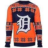 MLB Detroit Tigers BigロゴUglyクルーネックセーター、スモール、チームカラー