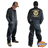 代引き可！【Dickies】ディッキーズ 長袖 つなぎ ツナギ カスタム カバーオール 「U.S. AIR FORCE」色:BLACKxGOLD サイズ:M