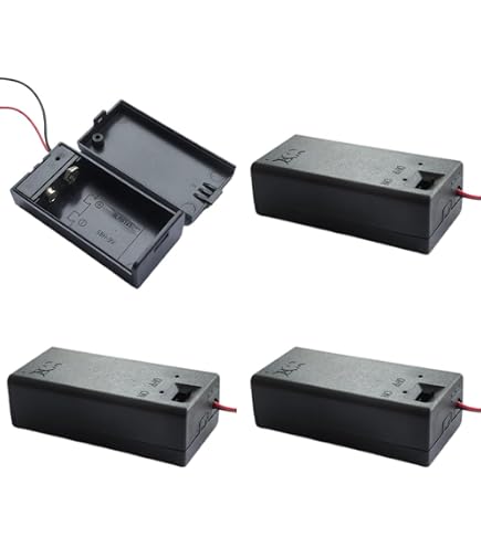 Amazon.co.jp: GTIWUNG 8個入り 9V電池ボックス ON/OFFスイッチ付き