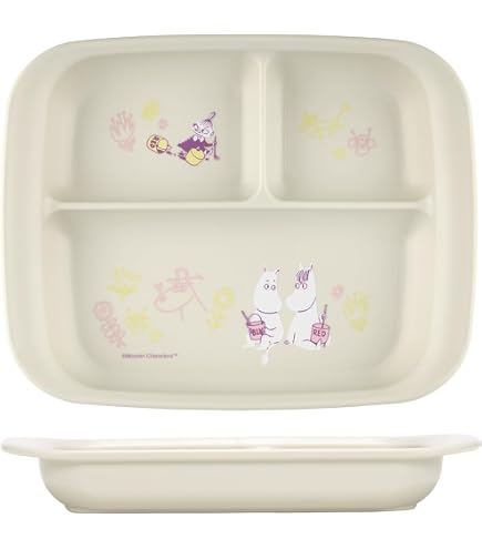 Amazon｜MOOMIN ( ムーミン ) ランチプレート 仕切り皿 直径約23cm