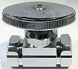 Eastman 3sx 04127 speed-flex Straight停止インラインカットオフ配管バルブ、3 / 8メスIP Inlet toライザー、クロムメッキ、r90