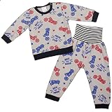 ボーイズ|ベビー|パジャマ[enfant pur]腹巻付長袖パジャマ|上下セット|アメリカン|バイク柄|寝間着|裏毛パジャマ|男児|男の子 95cm GY-グレー