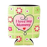 I Love My Mommy Green Plaid Baby Bottle Sleeve by Gifted Living