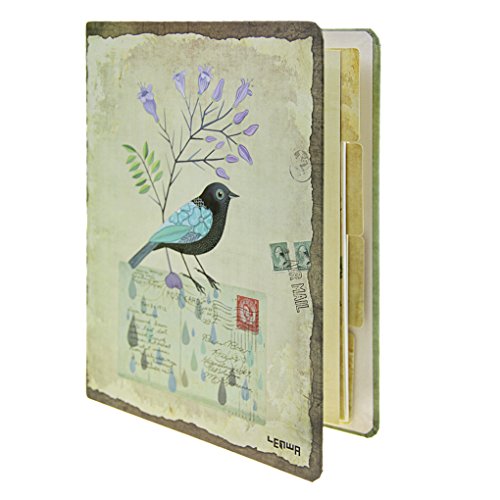 バインダーノート A5 おしゃれ 穴 ルーズリーフ式 北欧調 かわいい 鳥イラスト 日記帳 ダイアリー手帳 メモ帳 システム手帳 自由帳 鳥雑貨 オリジナル 文房具 栞付 学生 学用品 オフィス用品 文具百貨