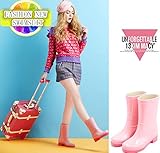 (マリア)レインブーツ レディース ガーデニングブーツ レインシューズ 晴雨兼用 防水 ショート丈 レインブーツ エンジニア シューズ おしゃれ　防水 雨具 (37, レッド)