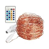 Kootek LED Fairy String Lights Dimmable 33 ft Copper Wire Rope Lights, UL Certified Christmas Lights