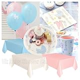 Baby Shower Essential Party Pack from Tiny Feet Range (16 Guest - Ivory Tablecover) by Uk Baby Showe