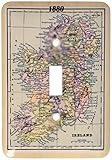 3dRose LLC lsp_38899_1 1880 Map Of Ireland, Single Toggle Switch
