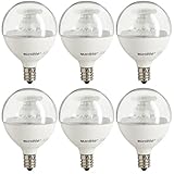 Sunlite LEDグローブ40 W相当(のみ使用。 5ワット)調光機能付きFrost g16.5電球 60 Equivalent - 6 Pack 6