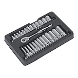 ジャックSealey – Sealeyラチェットレンチ&ソケットレールセット27pc 1 / 4 " Sqドライブ