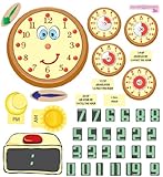 Mona Melisa Designs Peel, Play and Learn Wall Play Set, Time by Mona Melisa Designs