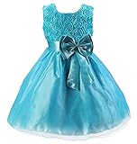 (ラボーグ)La Vogue 子供ドレス キッズ ワンピース 女の子 スカート ガールズ フォーマルドレス 発表会 結婚式 花嫁介添人 ベビー お嬢様 リボン飾り ブルー 110