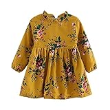 (プタス)Putars ベビー服 子供服 女の子 ワンピース 総柄 花柄 厚手 裏起毛 防寒 可愛い 秋冬 旅行 記念日 プレゼント 1-5歳