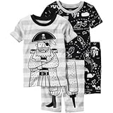 Carter's(カーターズ) 4ピースサンフィットコットンパジャマ グレー スリープウェア 5歳【並行輸入】