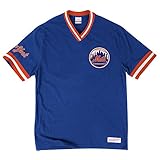 ニューヨーク・メッツMLBメンズOvertime WinヴィンテージVネックTシャツ XL ブルー