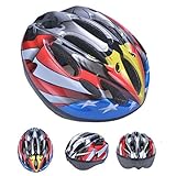 軽量 子供用 自転車 ヘルメット キッズ ジュニア アジャスター付き 調節可能 (イーグル, M（50～58ｃｍ）)