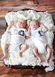 超可愛い！！双子ベビー用ロンパース☆２枚セット「LOVE♪」newborn-24ヶ月 (3-6months, ブルーグリーンｘブルーグリーン)