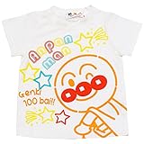 【本体綿100％】2017年 夏物 アンパンマン 天竺 線描きプリント Ｔシャツ Anpanman オフホワイト◇95cm