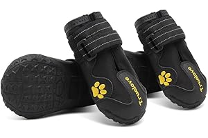 MOKCCI Truelove Dog Boots,Waterproof Pet Shoes with Reflective Straps for Paw Protectors Small Medium Large Dog Summer Winter Snow Outdoor Walking