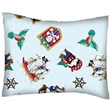 SheetWorld Crib / Toddler Percale Baby Pillow Case - Pirates - Made In USA by sheetworld
