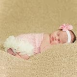 ハンドメイド 0-8ヶ月に合う 撮影写真 ベビー 幼児 編む レースワンピ カチューシャ+ドレス 0-8ヶ月に合う 【1点】