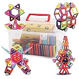 amy&benton （95ピース）磁気おもちゃ　磁性構築ブロック 磁石付き 子供おもちゃ　磁石ブロック キッズ 誕生日　クリスマス　新年　プレゼント　DIY　積み木 四角、三角、長三角　車輪　知育玩