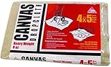 Trimaco 4-Feet by 5-Feet 8-Ounce Contractor Grade Premium Cotton Heavyweight Canvas Drop Cloth 58905