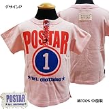ベビー服 POSTER ポスター 女の子 半袖 Tシャツ カットソー ヘンリーネック 90cm ピンク /デザインP